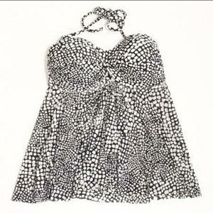 Merona Snakeskin Print Halter Tankini